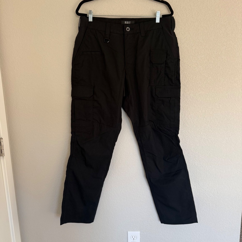 5.11 Tactical Pants Mens 34x32 Black Ripstop Cargo Pockets Utility Pockets
